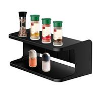 Genérico Bedside Shelf Organizer, ABS Double Layer Wall Mount Rack, Compact Nightstand Alternative for Bedroom or Dorm, Space-Saving Storage for Phones Remotes Glasses Headphones and Small Essentials