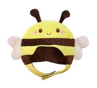 Genérico Bee Costume Hat, Plush Head Cover, Themed Accessory, Soft Interior Padding, Lightweight Breathable Fit, Great for Costume Parties and Stage Performances, 15.75x9.84 inches