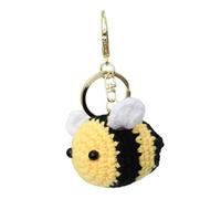Genérico Bee Crochet Keychain - Hand Knitted Wool PP Cotton | Cute Bee Keyring Charm, Crochet Car Key Ring | Funny Bees Pendant Keyholder For Purse Bag Backpack Decoration Gift Use