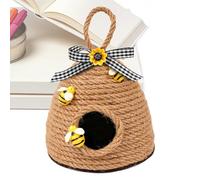 Genérico Bee Decor, Natural Wall Decor Enhancement, 11x11x11cm, Cute Aesthetic Rope Ornament, Honey Bee Stuff Tiered Tray Style, Charming Fun Display, for Home Kitchen Bedroom Farmhouse