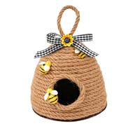 Genérico Bee Hive Decor, Cute Aesthetic Rope Ornament with Bow, Honey Bee Tiered Tray Decoration for Home Kitchen Bedroom Farmhouse Office Table Shelf Spring Summer Holiday