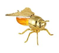 Genérico Bee Jar - Honey Container with Spoon for Kitchen Use | Transparent Decorative Jar with Cute Bee Shape & Easy Design for Breakfast Food Prep Baking Flour Sugar Salt Loose Tea Storage