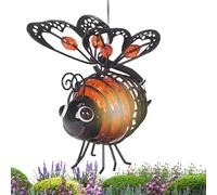 Generico Bee Lights - Metal 9.5x12x14cm | Automatic On Off Solar Powered LED Garden Lights | Energy-Saving Outdoor Lighting For Courtyards Railings Fences Lawns Entrances Porches Trees