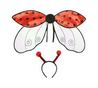 Genérico Bee Wings - Ladybug Bee Wings | Ladybug Wing Adult | Ladybugs Bees Costume Wing with Headband | Dress-Up Accessories for Halloween, Masquerade, Theme Pares for Kids, Adults