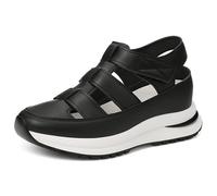 Genérico Beelovy Orthopedic Sandals for Women, Women’s Soft Adjustable Sandals, Hook & Loop, Comfort Fit for Wide & Narrow Feet (Black,36)