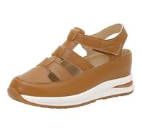 Genérico Beelovy Orthopedic Sandals for Women, Women’s Soft Adjustable Sandals, Hook & Loop, Comfort Fit for Wide & Narrow Feet (Light Brown,39.5)