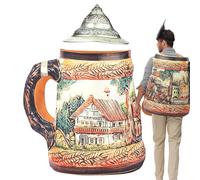 Generico Beer Costume, Classic Brew Glass Jumpsuit, 24.02 Inches Comfortable Design & Breathable, Outfit Adult Size for Cosplay Party , Kids Boys Girls Women Men Adults Events