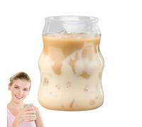 Generico Beer Glass - 2.56x4.92in Drinking Glass Spiral Texture Design | Heat-Resistant Stemless Highball Cup, Elegant Beverage Tumbler For Kitchen, Bar, Parties, Restaurants, Daily Use