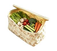 Genérico Beeswax Bread Bag Wide Opening Zipper Food Storage with Handle