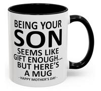 Genérico Being Your Son In Law Seems Like Gift Enough Funny Coffee Mug, 11oz Accent Coffee Mug, One-piece Customization Available (1PC,D)