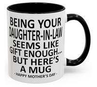 Genérico Being Your Son In Law Seems Like Gift Enough Funny Coffee Mug, 11oz Accent Coffee Mug, One-piece Customization Available (2PCS,A)