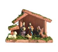 Genérico Belén de Navidad | Decoración Religiosa de la Sagrada Familia para el Hogar - Decoración navideña Pequeña guardería cristiana - para mesa chimenea dormitorio apartamento granja decoraciones