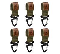 Genérico Belt Keeper Key Clip - 4.33 Inch Heavy Duty Strap Clip | 6 Piece 360 Rotating Keychain Hanger, Non-Slip Paracord Clipss for Bags Backpack, Outdoor Sports Pouch and Compasses