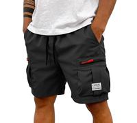 Genérico Bermudas Cargo, Pantalón Trabajo Corto, Multibolsillos Mens Casual Deportes Cremallera Men Bolsillo Senderismo Baloncesto Tenis Montaña Pantalon Corto Cargo Hombre, M