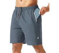 Genérico Bermudas Hombre Mallas Running Hombre Algodon Baloncesto Bermudas Gym Montaña Calções Homem 2 In 1 Trekking Shorts Gimnasio Casual Ropa Gris Oscuro L