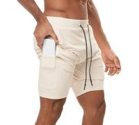 Genérico Bermudas Hombre, Pantalones Cortos Informales Transpirables de Doble Capa para una Comodidad Ligera y Libertad de Movimiento Durante Todo el día