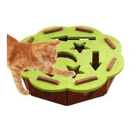 Genérico Beschäftigungsbox - 30cm Katzen Nagelfeile Box | Kratzpuzzle Spielbox Holz - Filzplatte ABS Kätzchen-Puzzles-Anreicherungsbox, Pflege Spielzeug Kratzbrett Puzzle, Kratzspielzeug Krallenfeile