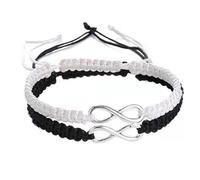 Genérico Best Friends Infinity Bracelet, Infinity Best Friends Bracelets - Pulsera de promesa,Glossy Friendship Bangle, Friend Promise, 8 pareja de distancia número a mano