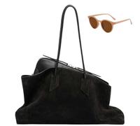 Genérico Bevel Edge Suede Large Capacity Tote Bags, Retro Slouchy Chic Hobo Handbags for Women, Trendy Luxury Casual Shoulder Bag