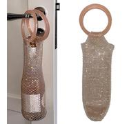 Genérico Beverage Carrier - Sparkling Rhinestone Mesh Sleeve, Bottle Pouch with Grip, Champagne Celebration Party Wedding, Versatile Gifting, Picnic Dinner Travel Holiday Accessory
