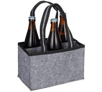 Genérico Biber Bottle Wine Bolse - de Botella de Vino de Fieltro, Bolso portátiles Reutilizables, de Vino para el Picnic para Acampar de Viajes, Divisor removible Incluido