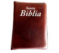 Genérico Biblia RV 1960 Letra Grande Piel Sintética con Cremallera Versión Reina Valera. Tamaño portatil
