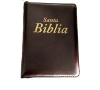 Genérico Biblia RV 1960 Letra Grande Piel Sintética con Cremallera Versión Reina Valera Tamaño Portátil