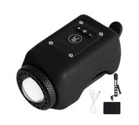 Generico Bicicleta de montaña electrónica de cuerno | ABS + silicona, 7 x 4 x 4 cm, 1200 mAh | 110 dB Loud Alarm With 12 COB LED Light | IPX5 Waterproof, USB Rechargeable, Remote Control