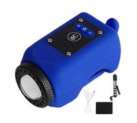 Generico Bicicleta de montaña electrónica de cuerno | ABS + silicona, 7 x 4 x 4 cm, 1200 mAh | 110 dB Loud Alarm With 12 COB LED Light | IPX5 Waterproof, USB Rechargeable, Remote Control