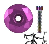 Genérico Bicicletas Auriculares Top Caps | Accesorios Seguros a la Cubierta de vástago Resistente sin Deslizamiento de la Cubierta del vástago