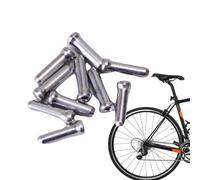 Genérico Bicycle Cable End Caps | Brake Wire Cover Tips | 10 Pcs Aluminum Alloy Shifter Ferrules, Mountain Bike Crimps Accessory; Replacement Road Cycling Parts, Metal Housing Protector Kit, Gear