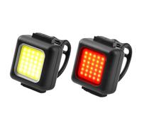 Genérico Bicycle Lights Set - 4.7cm Ultra Lightweight ABS | IPX5 Waterproof COB Lamp, Rechargeable Headlight Front Tail Light For Night Riding, 3 Mode Adjustable Safety Flashlight For Cycle