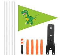 Genérico Bicycle Safety Flag - High Visibility Signal Pole Kit, Outdoor Cycling Marker Banner, Lightweight Trailer Warning Accessory, Ride Visibility Tool | Road Safety Improvement, Traffic Awareness