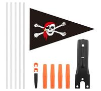 Genérico Bicycle Safety Flag - High Visibility Signal Pole Kit, Outdoor Cycling Marker Banner, Lightweight Trailer Warning Accessory, Ride Visibility Tool | Road Safety Improvement, Traffic Awareness