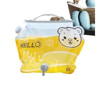 Genérico Bidón de Agua Plegable de 8L para Camping,8 L Reutilizable con Grifo y Asa | de Hidratación para Almacenar Agua de Camping,Almacenamiento para Casa, Café, Jugos, Bebidas