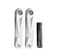 Genérico Bielas de Bicicleta montaña 170 mm Eje y 29 Longitud, 8 Tornillos, instalación Recta, compatibles con Enduro(SR50 Silver)