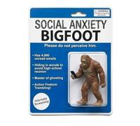 Genérico Bigfoot d'anxiété sociale, jouets de Soutien émotionnel Bigfoot, Mini Figurines Fantaisie et décoration de Bureau satirique, ornement de créature mythique, Cadeau humoristique (1pcs)