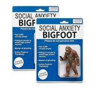 Genérico Bigfoot d'anxiété sociale, jouets de Soutien émotionnel Bigfoot, Mini Figurines Fantaisie et décoration de Bureau satirique, ornement de créature mythique, Cadeau humoristique (2pcs)