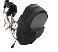 Genérico Bike Bag, Saddle Pack, 5.12x2.36x1.97in Cycling Pouch, Magnetic Buckle, Zipper Closure, Compact Size, Water Resistant for Road Rides, Touring, Outdoor Trips, Racing, Commuting