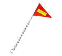 Genérico Bike Flag - Tear-Resistant Waterproof Retractable Pennant | Reflective Safety Bike Flag with Pole for Visibility, for Adults & Kids Scooters, Motorcycles, Outdoor Golf Carts & Bicycles
