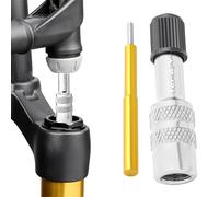 Genérico Bike Fork Valve Adapter | Shock Pump Valve Adapter-Anti-Slip V́alve Extender Extension Converter Nozzle | Tire Pump Accessories For Bicycle Ṕump V̀alve Extender with Ball Air P̀ump Ádapter