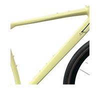 Genérico Bike Frame Thru Axle S/M/L Bicycle Frameset with Aluminum Alloy Front Fork Road Maximum Tire Volume 700x40C(Khaki with Logo,505mm(173-185cm))