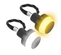 Genérico Bike Turn Light - 2.09 Inches PC Handlebar End Indicator | bike lights, scooter indicator, handlebar turn signal, cycling safety lights, street commuting trail riding racing use