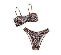 Genérico Bikini con Aros Sin Relleno,Bikini con Estampado Floral Top Triangular Ajustable Y Braguita De Cintura Alta Traje De BañO para Playa De Verano