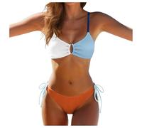 Genérico Bikini con S Bañador De Competición Mujer Bikini Mujer Braga Alta Tops De Trajes Baño Triángulo Cuerda El Conjunto del Las Mujeres Empuja hacia Arriba El Traje Baño Deportivo del Las Mujeres