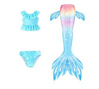 Genérico Bikini Cosplay BañAdores Niños Traje de baño de Cola Traje de baño de niñas Traje de baño de SPA para bebés Ropa Deporte Mujer (3-Light Blue, 110)