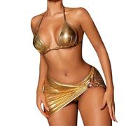 Genérico Bikini Mujer 2026 Trajes de Baño Mujer 2 Piezas Conjuntos de Bikini Sexy para,Traje Baño Piezas con Parte Superior E Inferior Media. Bañador Talla Grande (Yellow,S)