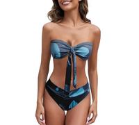 Genérico Bikini Reductor Barriga Bañador Volantes Mujer Bikini con Tirantes Transpirables para Mujer,Traje de Baño de Playa,No Tierno,Translúcido,Corte Entallado,Bañador Vientre (Navy,XXXL)