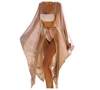 Genérico Bikini Reductor Pecho Mujer Bikinis Talla Grande Tops up Tie Women Bikini Cover Beach Cardigan Sexy Swimwears Swimwears Tankinis Set Bikinis Mujer 2026 Reductor (Beige, One Size)