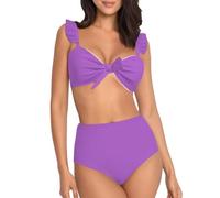 Genérico Bikini Sexy Bikinis Mujer 2026 Braga Alta Tween Women Swimsuit Two Piece Bikini Sets with Chest BañAdor Push-Up con Relleno Triquini De Mujer (Purple, M)